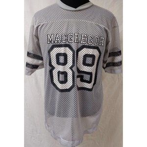 Vintage  MACGREGOR #89 Large Grey Practice Perforated Football NFL Jersey